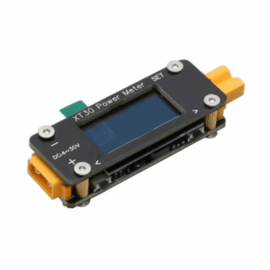 XT30 Power Meter DC For 4 30 Volt Batteries with OLED Screen, Powered by Source